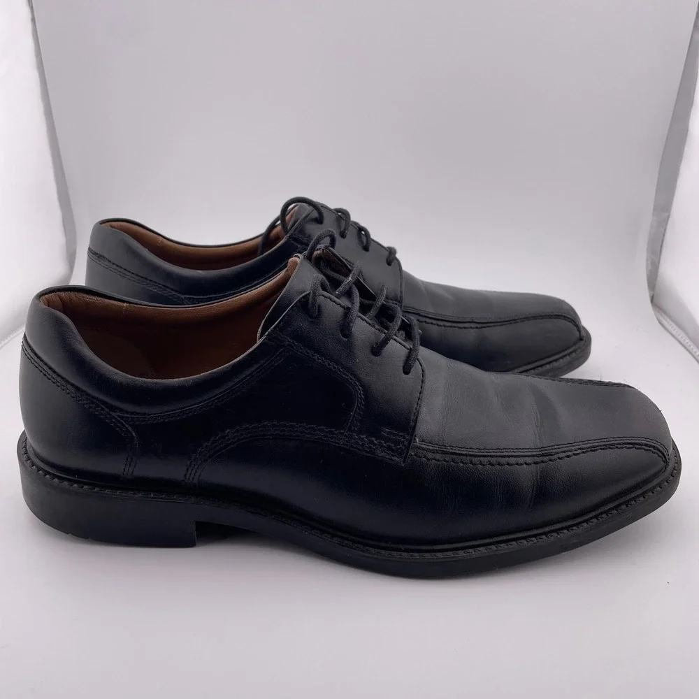 Johnston & Murphy Black Leather Oxford Lace Up Dress Shoes Men's 10M‎